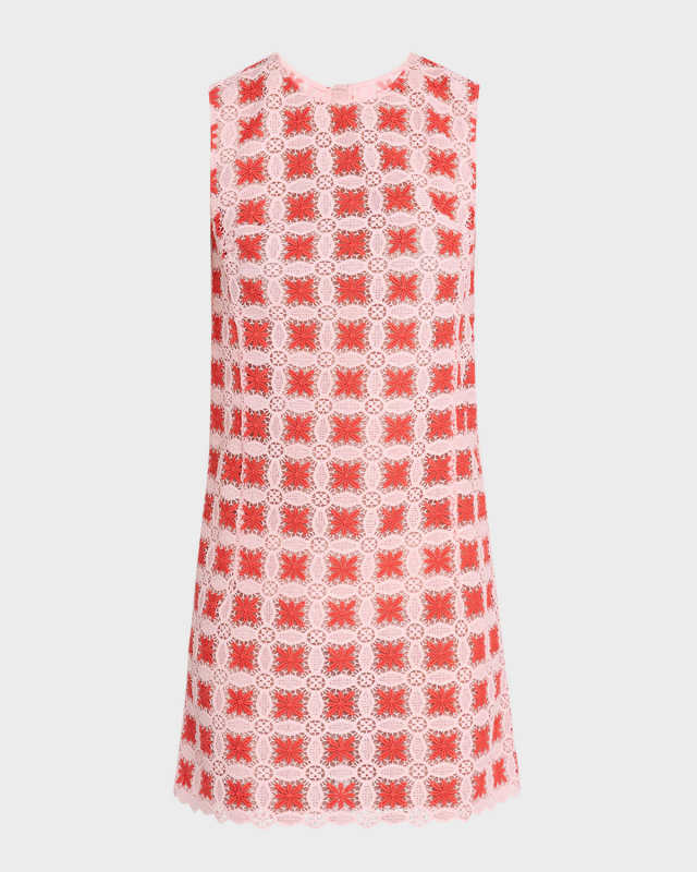 Crochet Knit Sleeveless Mini Dress